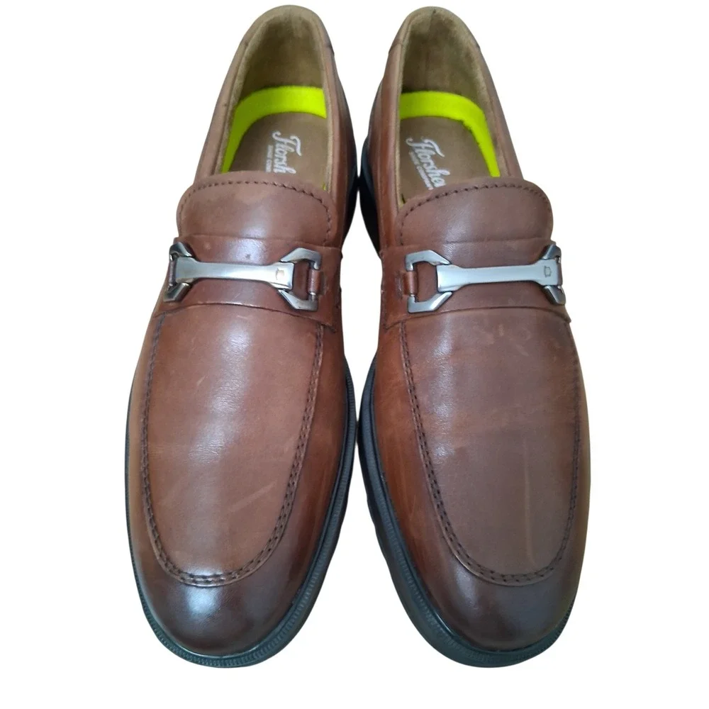 Florsheim Comfortech Shoes Mens Size 8 M Leather Slip-On Memory Foam Office Work